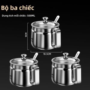 AKL | Hộp Đựng Gia Vị Dung Lượng Lớn Thép Không Gỉ 304