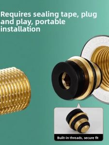 Full Copper Faucet with Pad Four Corner Valve Anti-leak High Temperature Resistant Water Tap Household Bathroom Accessories