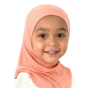 Easy To Wear Girls Kids Muslim 1 piece Amira Practical Hijab Headscarf Instant Scarf Islamic Comfort Headwear for (2-7 Y)