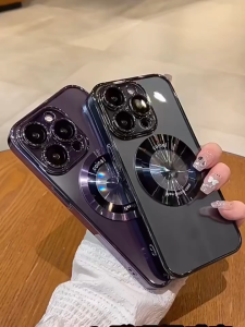 Case Plating Mewah For Iphone 15 14 13 12 11 Pro Max Plus 5G 4G Perlindungan Kamera Belakang Lens Protector MagSafe Premium Cover Hybrid Elegant Fashionable Casing Viral 15Pro 14Pro 13Pro 12Pro 11Pro 15Plus 14Plus ProMax