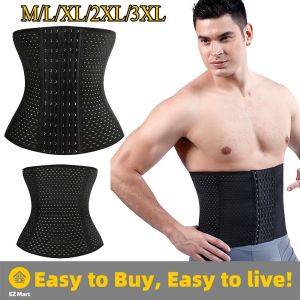 【Fast Shipping】 Man Shaper Male Waist Trainer Cincher Corset Male Body Modeling Belt Tummy Slimming Strap Sport Gym Fitness Shapewear Men-Belly-Shaper-Black
