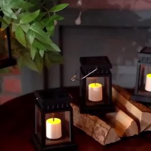 Garden Decor Outdoor Solar Lights Retro Palace Lantern Lights Hanging Candle Lamps Landscape Lighting Floor Lights Solar Light