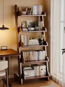 YONGJUE | Corner Narrow Gaps Bookshelf Storage Rack Solid Wood