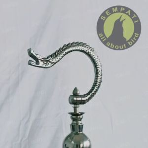 SEMPATI Gantungan Motif Naga & Tutup Oli Alumunium: Aksesoris Kandang Burung Murai Lovebird