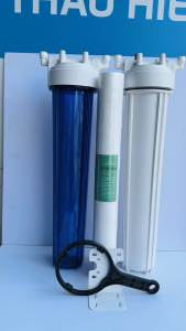 Bộ tiền lọc 20 inch in/out 10mm đầy đủ phụ kiện và lõi lọc PP