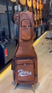 ซอฟเคสกีต้าร์ไฟฟ้า Fires Nami บุฟองน้ำ 5 มิล Soft Case วัสดุเป็นหนัง สีน้ำตาล ซอฟเคสกีตาร์ Electric guitar Bag