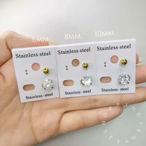 Temperament imported round zircon titanium steel extra short bar belly button nail umbilical ring nail