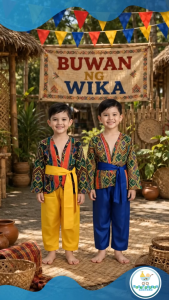 Baby Fourths Couture Buwan ng Wika Muslim Costume Terno for Kids Boy Cultural Events Philippines (Random) Color