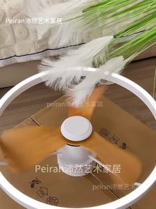 FANZHEN | Cream Style Modern Minimalist Eye-Protecting Retro Wood Grain Quiet Ceiling Fan Light