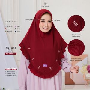 Terbaru Bergo Arrafi Ar 644 Jilbab Rempel Plisket Kerudung Stella Adem Terlaris 2022 ORI Daily Ped Antem Simple Polos