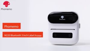 phomemo M220 Thermal Label Printer Support 20-80mm Width Inkless Portable Barcode Bluetooth Sticker Maker Machine Great for Clothing Jewelry Supermarket Retail Store Home Price tag