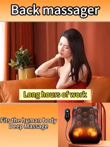 ZAFUL Electric Neck Back Massager Pillow Heating Multifunction Adjustable Remote Control Device for Comfort