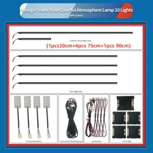 10/18 in 1 Led Acrylic Car Ambient Light RGB 64 213 Color Symphony Acrylic APP Streamer Atmosphere Lamp Kit One Zone Dual Zone