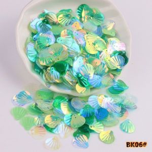 180pcs/Bag13mmTransparent Shell Mermaid Fish Scale Sequins PVC Paillettes DIY Wedding Sewing Dress Craft Lentejuelas Accessories