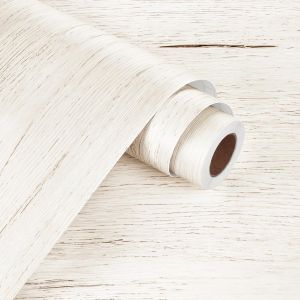 กระดาษติดผนังลายไม้ วอลเปเปอร์ลายไม้ ฟิล์มพีวีซีแบบลอกออกได้ ติดง่ายสำหรับเฟอร์นิเจอร์ ห้องครัว ห้องน้ำ ตู้