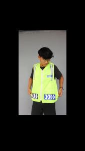 Bikers Rompi Neon + Free Sarung Tangan - Hijau