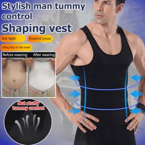 Tummy Control Sculpting Body Vest: Men's Sleeveless Shapewear Girdle Tummy Control Compression Vest