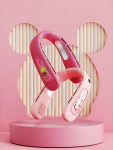 XIAMILI | Portable Neck Hanging Mini Fan Disney USB Powered Office Table Top Cooling Childrens Day Gift Long Endurance Outdoor New 2025