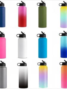 New Hydro Flask Stainless Steel Outdoor Mountain Climbing Large Capacity 32oz40oz Insulated Sports Water Bottle Thermos Cup