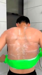 COD BWOHOPS Alat Bantu Mandi Sikat Pengosok Punggung Exfoliating Loofah Scrub / Mengangkat Kotoran Daki /Pengosok Punggung Silikon / Silicone Scrub Brush