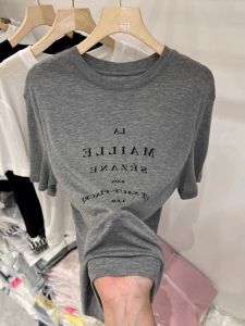 Elegant Loose Fit Letter Print T-Shirt