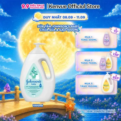 Sữa tắm Johnsons chứa sữa và gạo/ yến mạch 1000ml