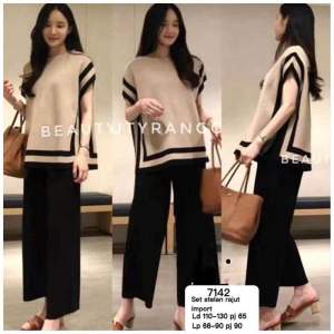 SET STELAN WANITA RAJUT IMPORT 7142 MV
