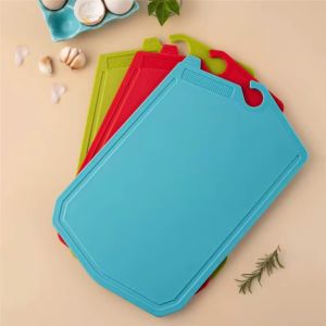 4PCS Chopping Cutting Board Set Meat Chopping Board Color Coded Storage Rack Hanging Classified Antibacterial Thickening