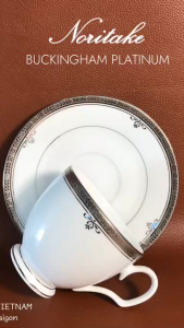 NORITAKE 100% New - Buckingham Platinum - 01 Set Trà Chiều Hoàng Kim Mạ Bạc