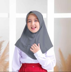 Kerudung Anak sd smp sma/Jilbab Hamidah Sport/HijabSpandek Jersy/DailyOval Size S M L  Hijab Sport Menutup Dada