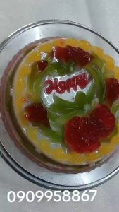 Khuôn rau câu sinh nhật 25cm có chữ Happy