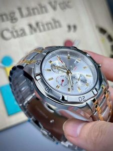 Đồng hồ nam hiệu OP 6 kim niềng xoay  size 42mm máy Miyota Nhật