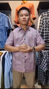 KEMEJA PRIA FIGO CREW GINGHAM KOTAK LENGAN PENDEK BAHAN KATUN POLA SLIMFIT TERSEDIA UKURAN JUMBO