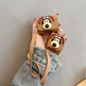 สายคล้องแบบมีเคสแอร์พอดหนังนิ่มการ์ตูนสูงสำหรับ AirPods 1/2/3/AirPods Pro 2/InPods ชุดหูฟังบลูทูธ 12 มิติ