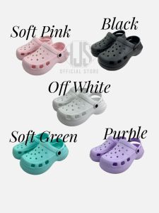 Sandal Wanita Slip On Baim Fuji Polos Viral Jibbitz Sandal Cewek Sandal Cewek Selop Wedges Platform Phylon Stiker 3D Warna Murah