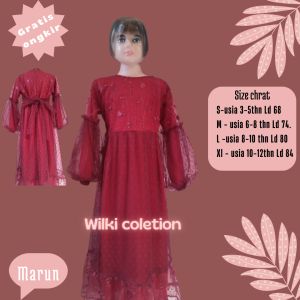 KEBAYA ANAK PEREMPUAN MODEL GAMIS MELINDA KIDS USIA 4-12 TAHUN