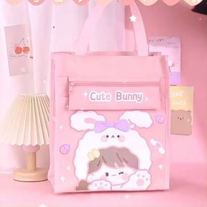 Student Book Bag Document Storage Bag Folder Organizer With Handle Waterproof School Office Supplies 28*32.5CM