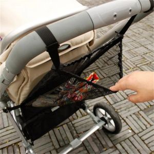 Baby Stroller Storage Mesh Bag Baby Stroller Seat Mesh Bag Large Capacity Diaper Baby Bottle Toy Storage Hanging Bag