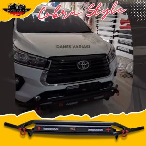 TANDUK FRONT BUMPER COBRA MINI WITH LAMP BEMPER TOWING DEPAN LAMPU PREMIUM KUALITAS IMPORT GRADE A - RUSH / TERIOS / XPANDER / PAJERO / INNOVA / FORTUNER / CALYA / SIGRA / AVANZA / XENIA Aksesories Mobil Bisa COD