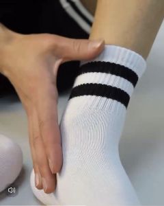 Tất/Vớ cổ LỬNG 2 SỌC 16-18CM nam nữ LOẠI 1