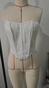 Womens Solid Satin Strapless Corset Sweetheart Neck Back Lace Up Waist Cincher Bustier Top