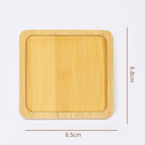 Blank Bottom Bamboo Cup Mat round Square White Clay Base Tea Tray JingTai Blue Enamel Gold Thread Sand Painting Handmade Chinese Style