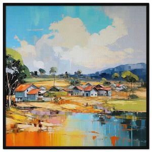 Tranh Treo Tường tranh dán tường phong cảnh quê hương - tranh sơn dầu - tranh in canvas CGI-79