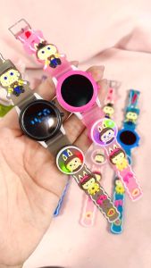 Jam Tangan Anak Display Digital Labubu Strap Rubber Karet Lengkap Fitur Tombol Lampu Berkedip Trendy