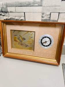 Affordable vintage wood desk mantel clock with a duck motif from the Hadley Collection 48x30x8 cm😍👌🏻