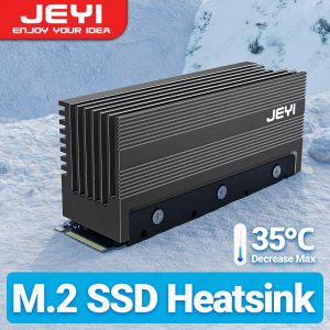 JEYI M.2 2280 SSD Heatsink NVMe NGFF Heavy Duty Full Aluminum Convective Heat Sink Passive Cooler with Fins 35℃ Decrease Max