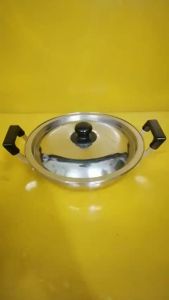Nồi lẩu (chảo) inox nội địa Nhật size 24cm cao 6cm (mã 547) Dùng được bếp từ