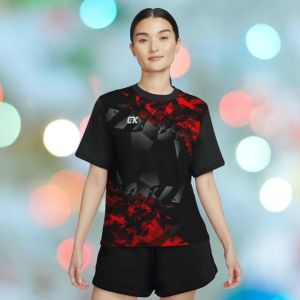 Baju Setelan Olahraga Senam wanita Training Wanita Termurah Kaos Olahraga Wanita Jumbo Baju Voli Wanita Baju Badminton Cewek Premium Size M L XL