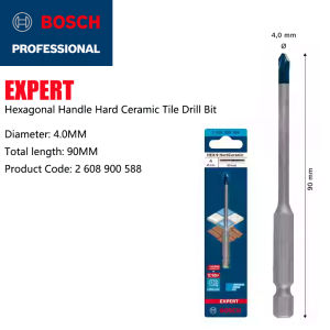 Bosch | Heavy Duty Bosch Expert Tile Drill Bit Hex Shank Wear-Resistant Tip Precise Hole Drilling For Bathroom Floor Tile Installation