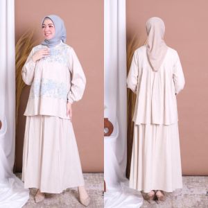 SETELAN ROK MODE KARESYA TERBARU BY NINOS 100%ASLI REAL ADA MODE AURORA RAIYA SAKINAH